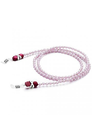 Chaîne à perles pour lunettes de soleil - Accessoires de lunettes de soleil, rose, taille unique