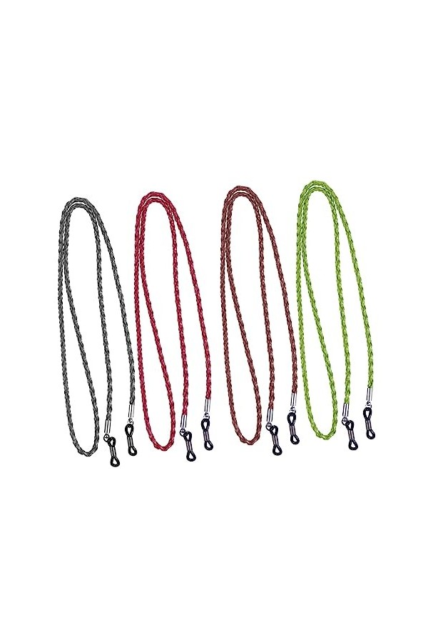 NIYANGLE 4 Pièces Lunettes De Soleil Noir Bleu Lunettes Teintées Lunettes Réglables Visage Bandanas Titulaire Sport Lunettes 