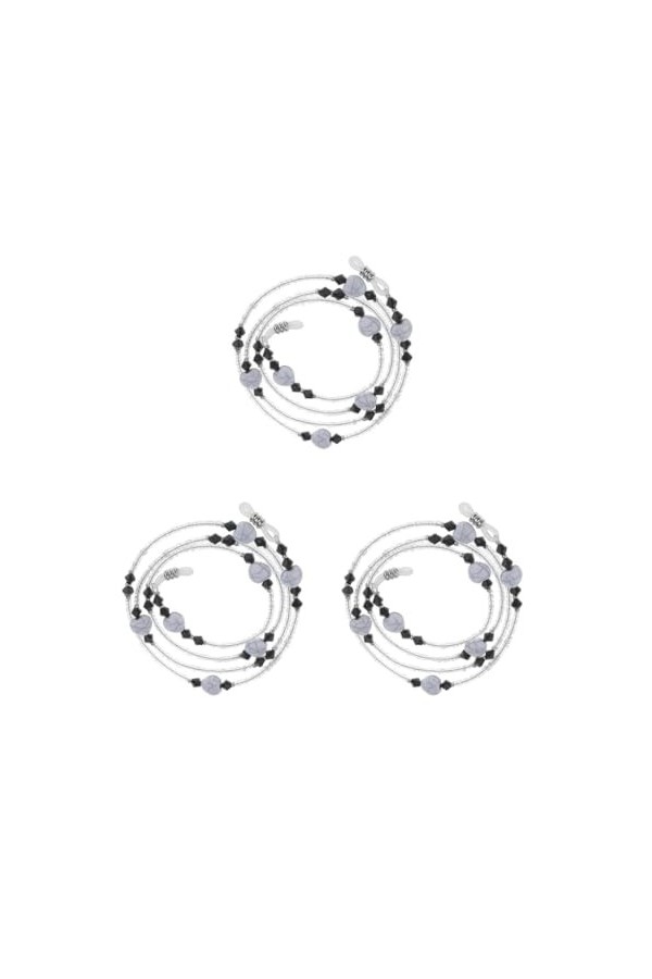 Paowsietiviity Collier avec cordon pour lunettes de soleil Jaune, Lot de 2 jaune , 75 cm