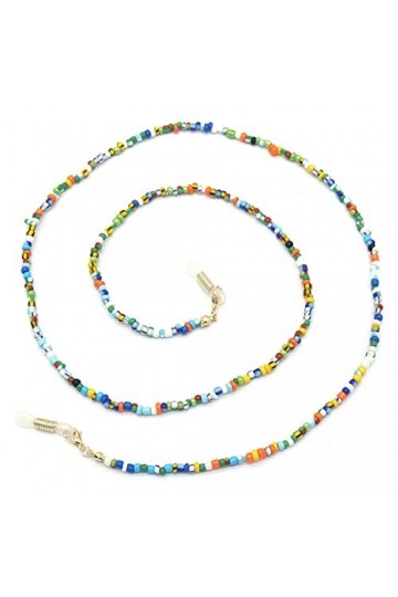 Chaîne de lunettes de soleil en perles de rocaille Bramian Chaîne de lunettes colorées de plage Accessoires de lunettes Décor