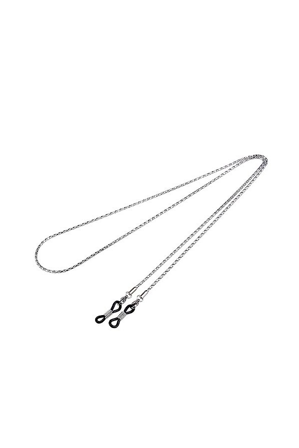 POPETPOP Chaînes De Lunettes Pour Femmes Sangle De Lunettes En Acier Inoxydable Porte-Lunettes Pour Les Yeux Noirs Autour Du 