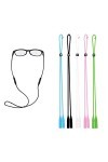 Clyhon 5PCS Cordon Lunettes Sports Homme Femme, Lunettes Flottant Réglables Longe Cordon, Sangle Lunette Sûreté Antidérapant 