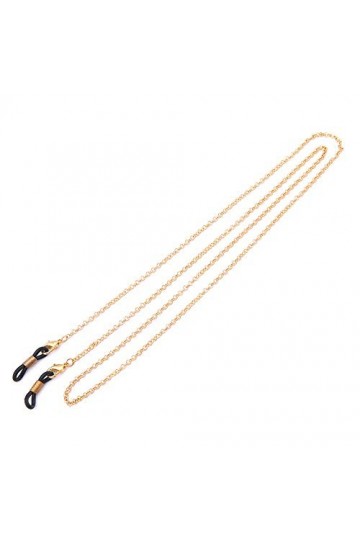 Cooltime Chaîne de lunettes à fermoir mousqueton pour homme et femme Doré Argenté doré