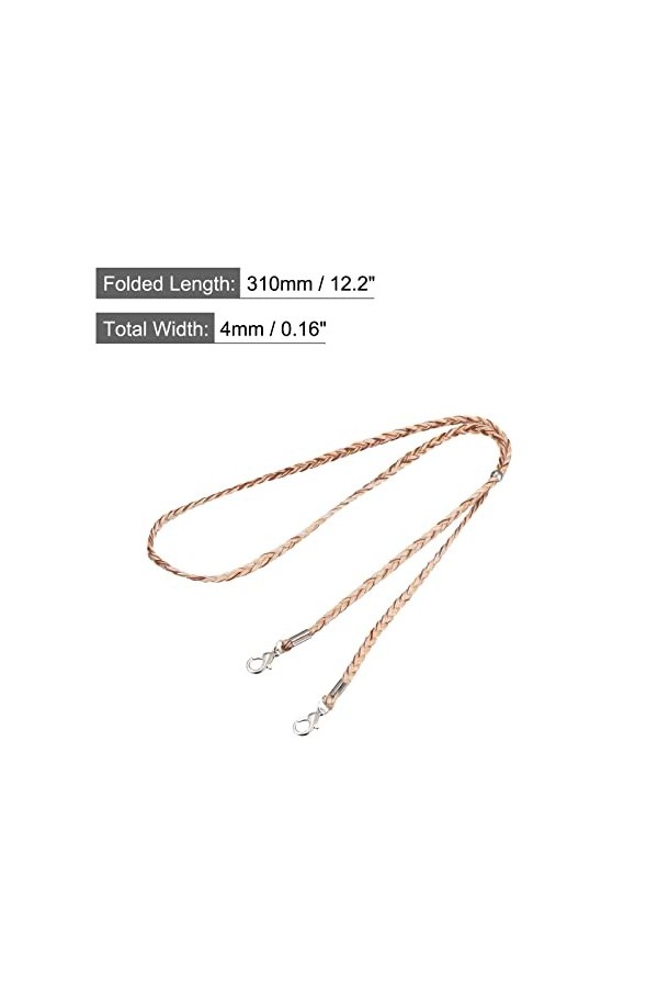 sourcing map Lunettes Support Sangle Cordon, 2Pcs 12" Lunettes Soleil Ficelle Sangle Autour Cou Lunettes Chaîne Chapeau Sangl