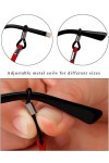 Chaîne de Lunettes 4 Pièces cordons à lunettes Réglable Cordon de sangle de lunettes Pour Pour Lunettes de Soleil et Sport