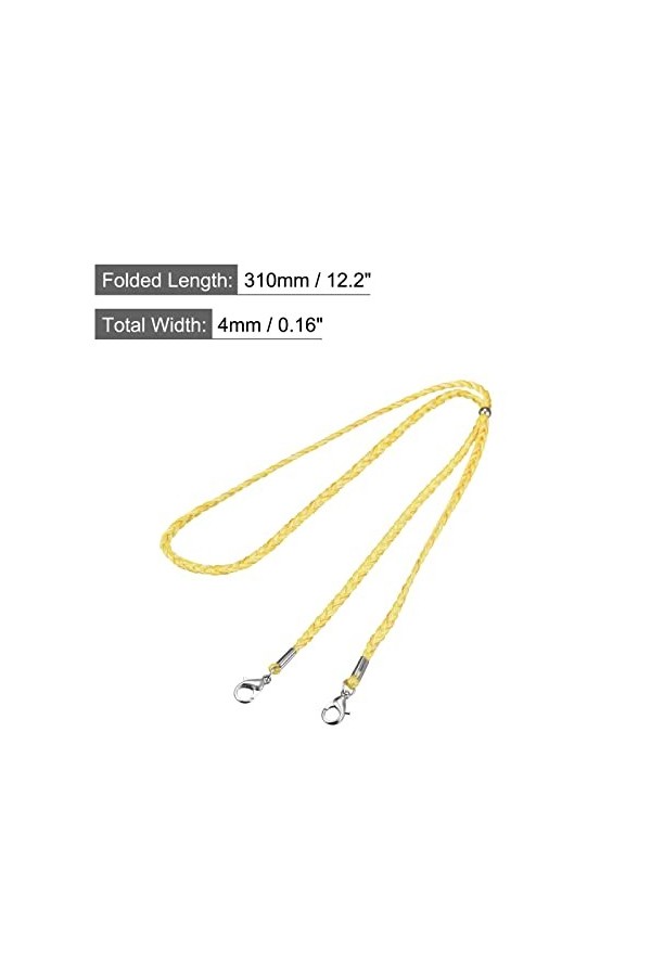 sourcing map Lunettes Support Sangle Cordon, 2Pcs 12" Lunettes Soleil Ficelle Sangle Autour Cou Lunettes Chaîne Chapeau Sangl