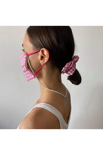 TseenYi Cordon de masque multifonctionnel avec chaîne de perles pour masque de visage - Accessoire détachable - Pour femmes e