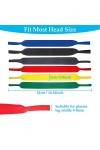 Lot de 6 sangles de lunettes sangle de retenue de lunettes de sport en néoprène, sangles de lunettes élastiques antidérapante