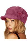 Yutdeng Casquette Femme Hiver Béret Polaire Bonnet Chapeau Fille Bonnet Tricoté Élégant Chapeau dhiver Chaud Béret Casquette