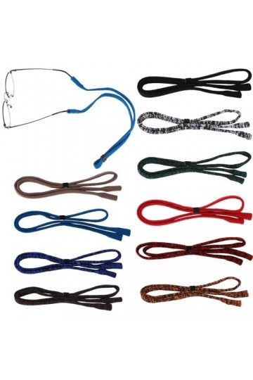 Lot de 10 cordons à lunettes pour lunettes de sport - Antidérapantes - Chaîne de lunettes de soleil de sport réglable - Pour 
