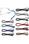 Lot de 10 cordons à lunettes pour lunettes de sport - Antidérapantes - Chaîne de lunettes de soleil de sport réglable - Pour 