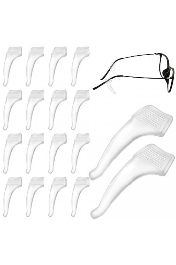 USTNIR 20 Paires de Coussinets Antidérapants, Crochets Doreille Lunettes en Silicone Crochets Anti-dérapant pour Cadre de Lu