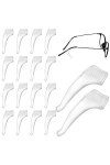 USTNIR 20 Paires de Coussinets Antidérapants, Crochets Doreille Lunettes en Silicone Crochets Anti-dérapant pour Cadre de Lu