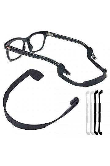 Lot de 4 cordons élastiques antidérapants en silicone pour lunettes de soleil - Pour homme et femme - Protection des yeux 2 
