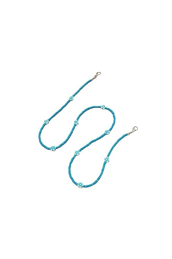 GALPADA Titulaire Perle De Riz Fleur Masque Lunettes De Soleil Chaîne Masque Lanière Masque Chaîne Cordon Perlé Chaîne Lunett