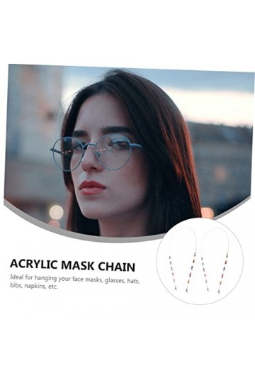 NUOBESTY 2 Pièces Masque Chaîne Anti-Chute Lunettes Pour Lunettes De Soleil Lanière Masque Lunettes Cordon Couvre-Visage Cint