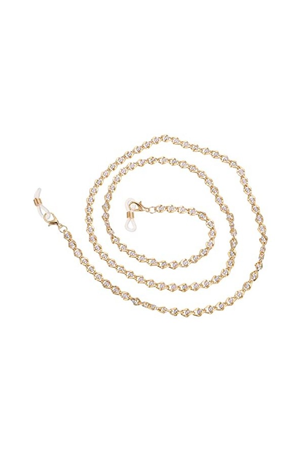 VALICLUD Treteaux Metal Necklace Metal Lunettes ?ne Titulaire ?ne Perle Perlée De Lunettes Couverture Lanière Sangles Cordons