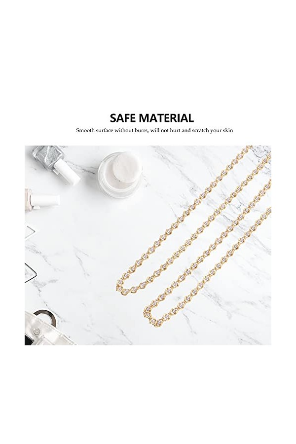 VALICLUD Treteaux Metal Necklace Metal Lunettes ?ne Titulaire ?ne Perle Perlée De Lunettes Couverture Lanière Sangles Cordons