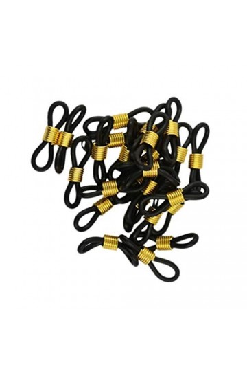 AMOYER 50pcs Chaîne Eyeglass Termine Réglable Longue Chaîne Ressort Lunettes Connecteur Anti-dérapant Ends Retenue Porte-conn