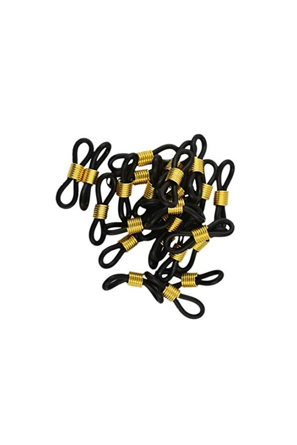 AMOYER 50pcs Chaîne Eyeglass Termine Réglable Longue Chaîne Ressort Lunettes Connecteur Anti-dérapant Ends Retenue Porte-conn