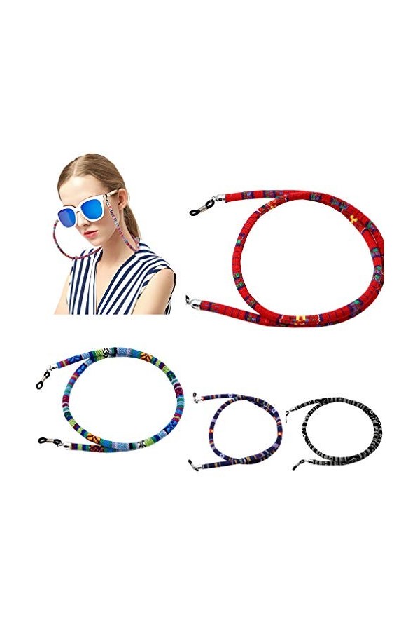Xiang Ru 12PCS Unisexe Cordons à Lunettes pour Sports Activités Extérieur Couleur Aléatoire D