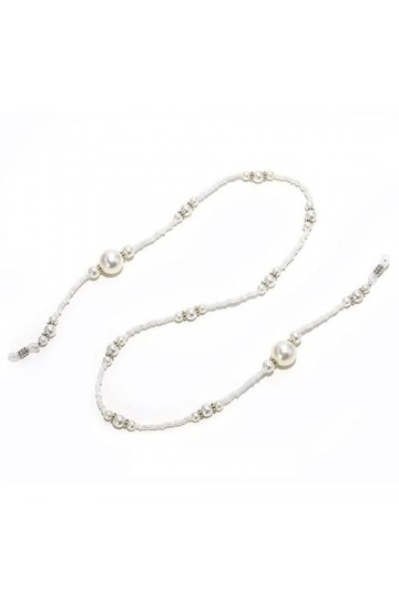 XTYPE Chaînes sangle de lunettes pour femmes crochets doreilles antidérapants en perles et silicone élégants sangles de lune