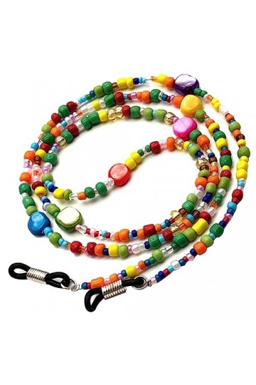 FOMIYES Style Perles De Riz Teintes En Coquillages Lunettes Perlées Corde Chaîne De Lunettes Lanière Colorée Pour Lunettes Ch