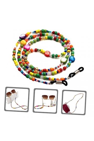 Outanaya Lanière Perlée Perles De Riz Teintes En Coquille De Style Lunettes Perlées Corde Chaîne De Lunettes Lunettes Colorée