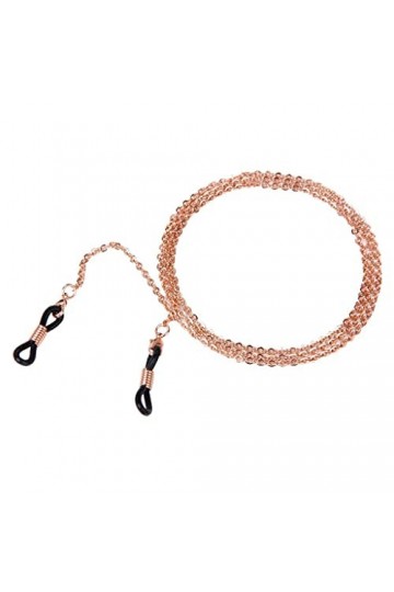 Chaîne de lunettes élégante en cuivre or rose, corde de lunettes de soleil, accessoires coréens vintage de lunettes, comme su