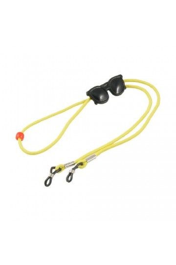 Ruilogod Corde en nylon élastique jaune ajustable boucle de boucle de boucle de caoutchouc Verres de retenue