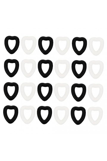 KALLORY 12 Paires Manchon Antidérapant En Forme De Cœur Lunettes Oreille Grip De Retenue De Lunettes Attaches De Lunettes Ron