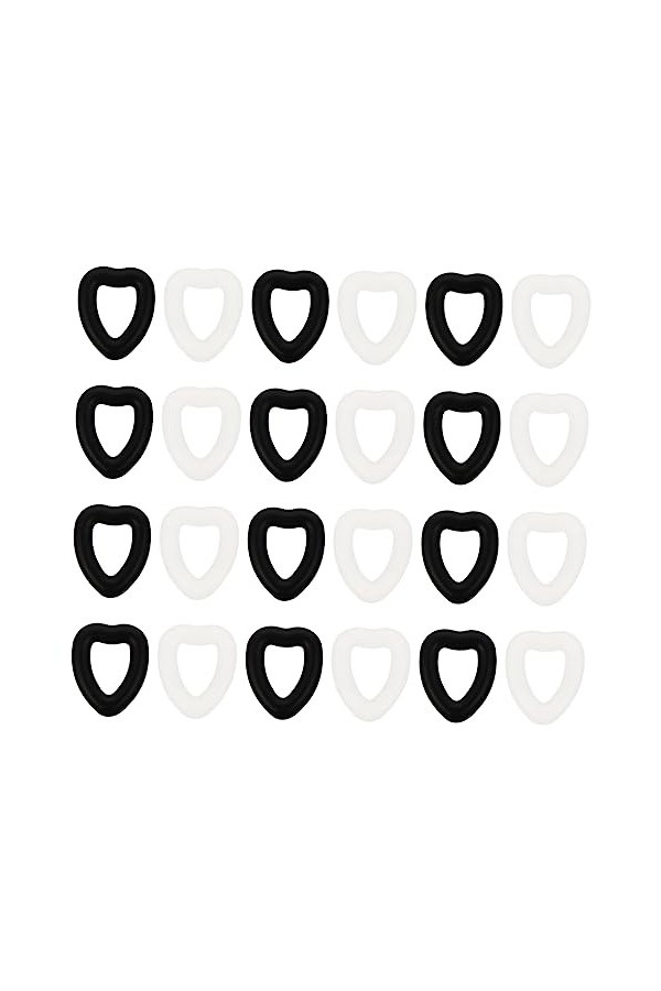 KALLORY 12 Paires Manchon Antidérapant En Forme De Cœur Lunettes Oreille Grip De Retenue De Lunettes Attaches De Lunettes Ron