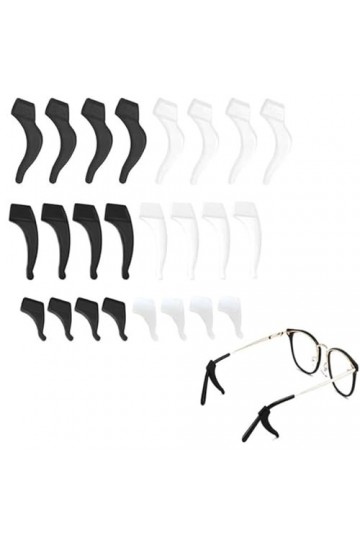 XPEX 24 paires anti glisse lunettes de crochets universels en silicone, embouts de branches antidérapants et support pour lun