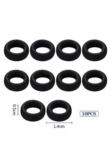 Lot de 5 paires de manchons de maintien antidérapants et confortables pour lunettes de soleil, lunettes de lecture, noir