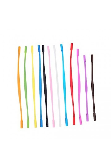 Healeved Lanière En Silicone Lanière De Lunettes Sangle De Lunettes De Sport 12 Pièces Chaîne De Lunettes Sangle De Cordon De