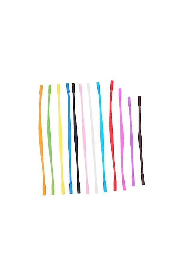 Healeved Lanière En Silicone Lanière De Lunettes Sangle De Lunettes De Sport 12 Pièces Chaîne De Lunettes Sangle De Cordon De