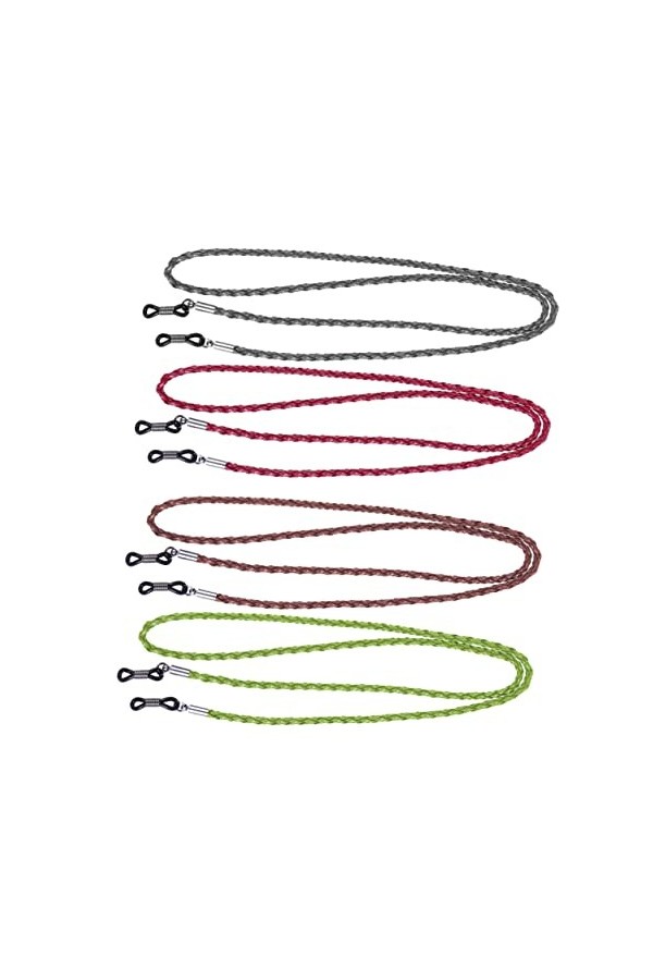 Healvian 4 Pièces Lunettes Courroie De Cou Lanière De Lunettes Violet Lunettes De Soleil Lunettes Chaînes En Cuir Oreille Sou