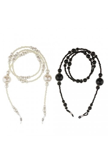 Hellery 2pcs Colliers De Lunettes Anti-dérapant Porte Support Chaîne De Lunettes