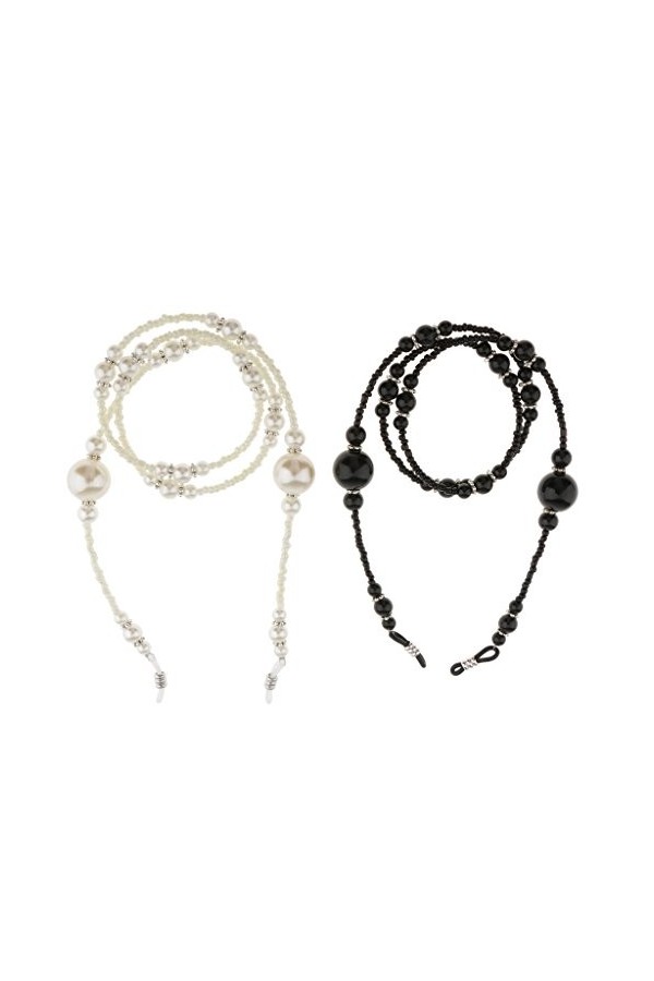 Hellery 2pcs Colliers De Lunettes Anti-dérapant Porte Support Chaîne De Lunettes