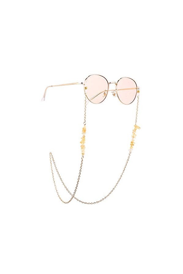 Zouminyy Chaîne de Lunettes pour Femmes, chaîne de Lunettes de Soleil 27,6 Pouces, mère Fille Durable et Robuste pour Petite 