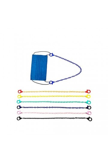 Yuehuamech 7 pièces lunettes de soleil chaîne masque visage acrylique chaîne lunettes de soleil lanière lunettes support sang