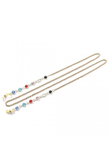 XTYPE Cordon de lunettes pour femme avec crochets doreille antidérapants et sangles en silicone élégantes pour lunettes de s