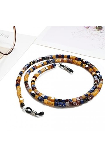 XTYPE Cordon de lunettes pour femme avec perles en acrylique