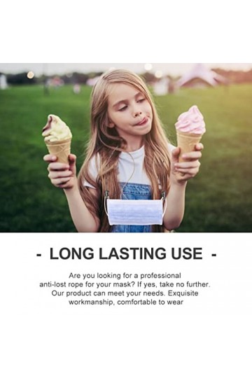 1 Pc Chaîne De Masque Chaîne De Lunettes Antidérapante Corde De Chaîne De Couverture De Visage Collier De Verre Laisse De Cou