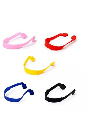 Mobestech 5Pcs Sangles De Lunettes Silicone Lunettes De Retenue Sport Anti-Dérapant Élastique Lunettes Lunettes De Soleil Sup