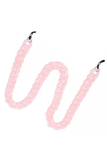 Chaîne de Lunettes Acrylique Anti-dérapant Lunettes de Lecture Porte-lunettes Lanière avec Joint élastique en Silicone pour H