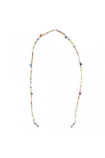 Inzopo Chaîne de lunettes multicolore pour femme 75 cm