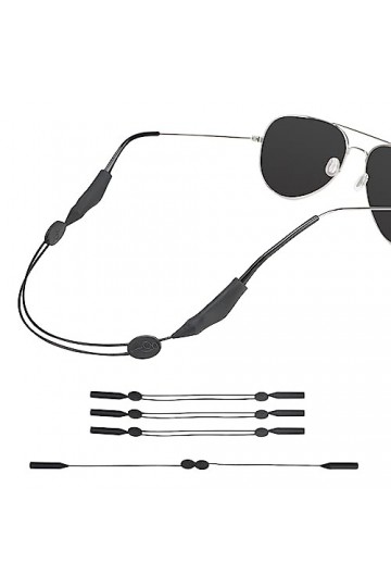 Cordons à Lunettes Silicone 4 Pièces Retenue de Lunettes Réglables Sangles de Lunettes Montures de Lunettes Antidérapantes Cr