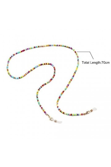 USTNIR 4 Pièces Chaînes de Lunettes cordon lunettes femme Élégant Retenue de Lunettes Perles Support de Sangle de Lunettes