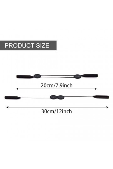 EUPSIIU 4 Pièces Corde à Lunettes Silicone Ajustable Cordons à Lunettes, 4 Pièces de Crochets doreilles Lunettes pour le Spo